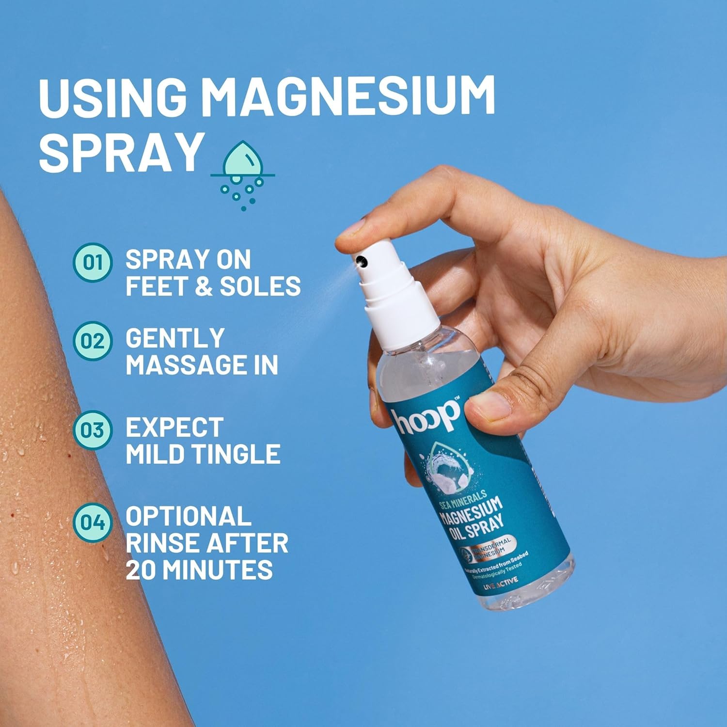 Hoop Magnesium Oil Spray | Topical Magnesium Chloride Spray | 100ml