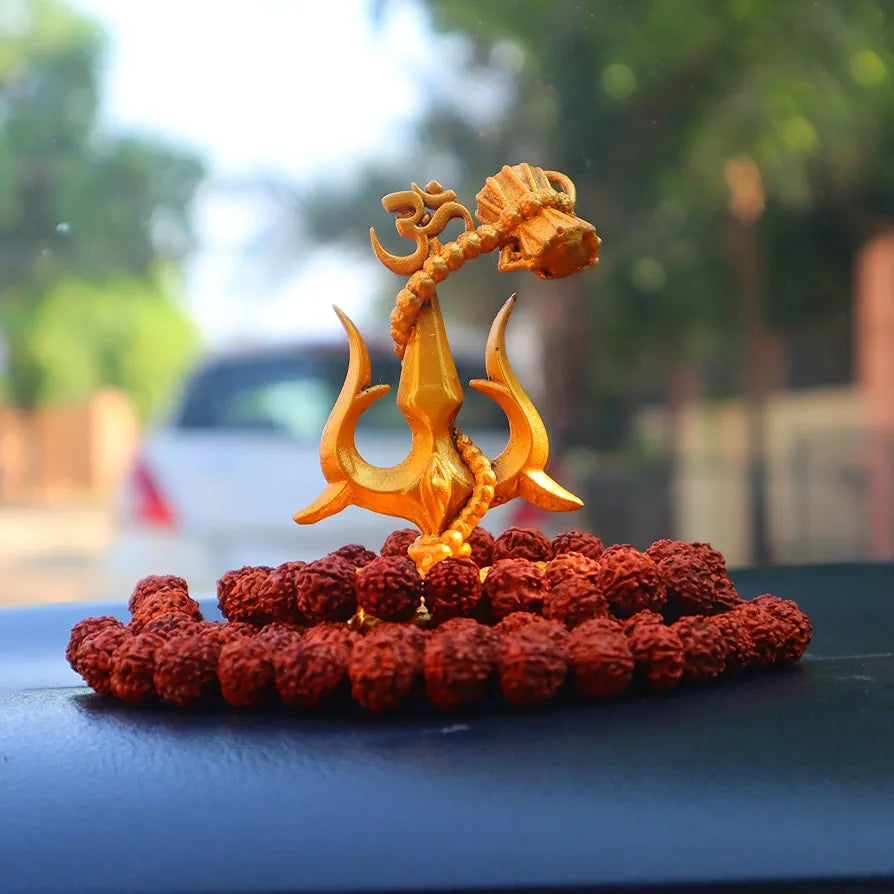 Jaipur Ace Adiyogi Shiva Statue for Car Dash Board Trishul