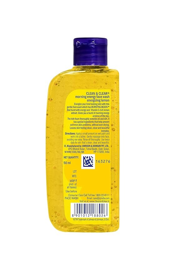 Clean & Clear Morning Energy Lemon Face Wash - 50 ml