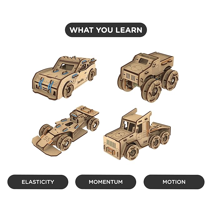 Smartivity Stem 4 Torque Busters Mega Cars Pack Stem Educational Diy Fun Toys