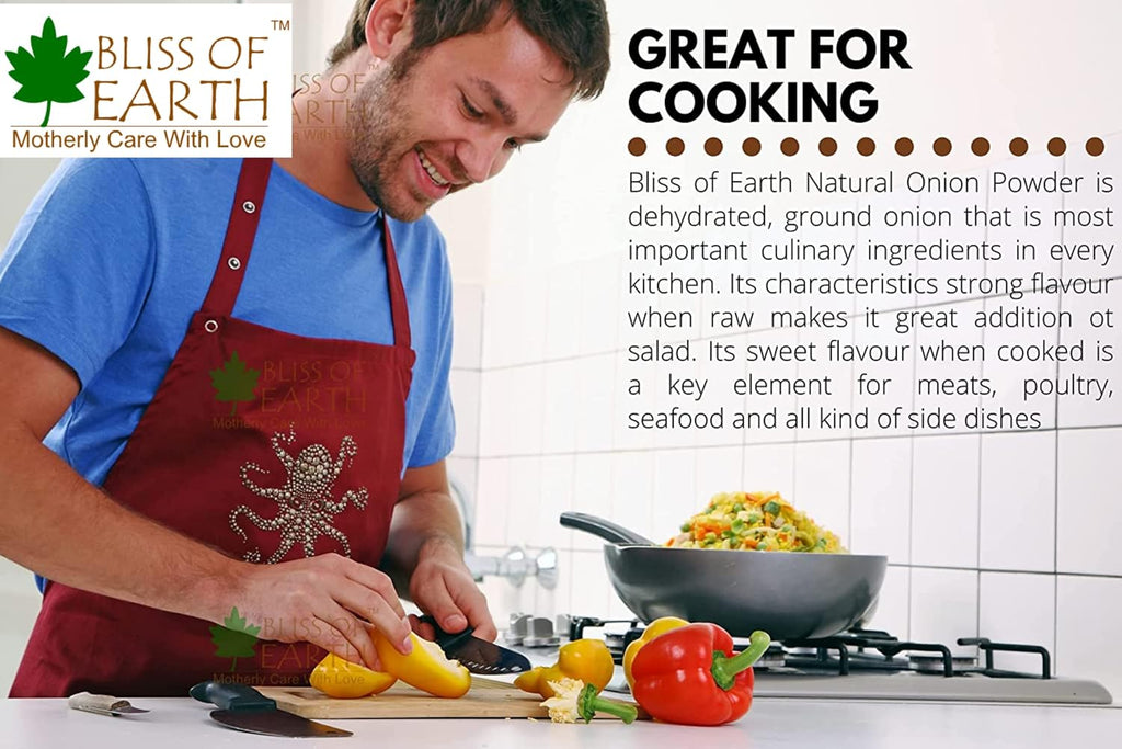 Bliss Of Earth 500Gm Natural White Onion Powder, Dehydrated, Good For Cooking & Hair Growth