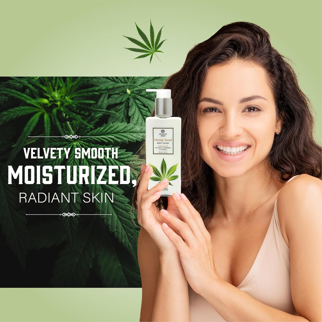 AYOUTHVEDA Hemp Seed Body Lotion with Botanical Ceramides 250ml | Body lotion for Dry Skin with Vitamin E | Suitable for All Skin Types | Protects from Sun Damage.