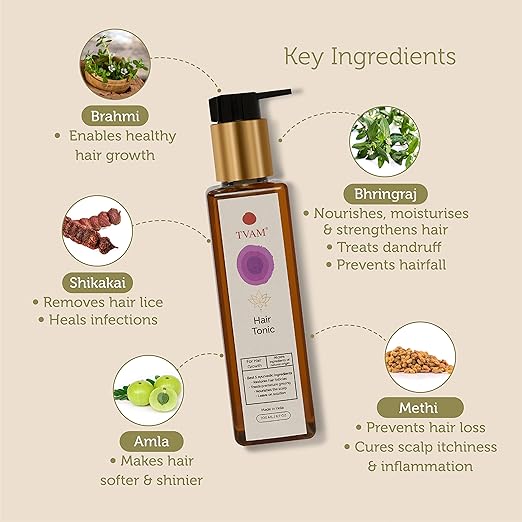 TVAM Henna Hair Growth Tonic Everyday Use on All Hair Types - 200 ml