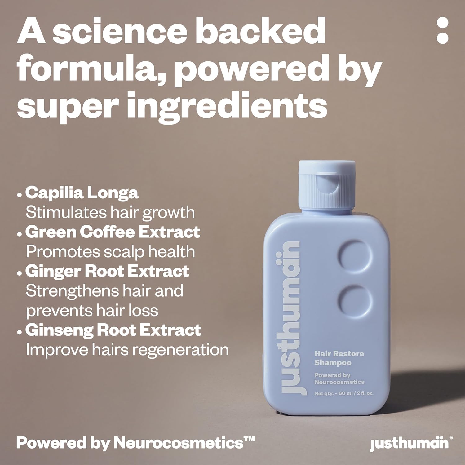 Justhuman Anti hairfall shampoo