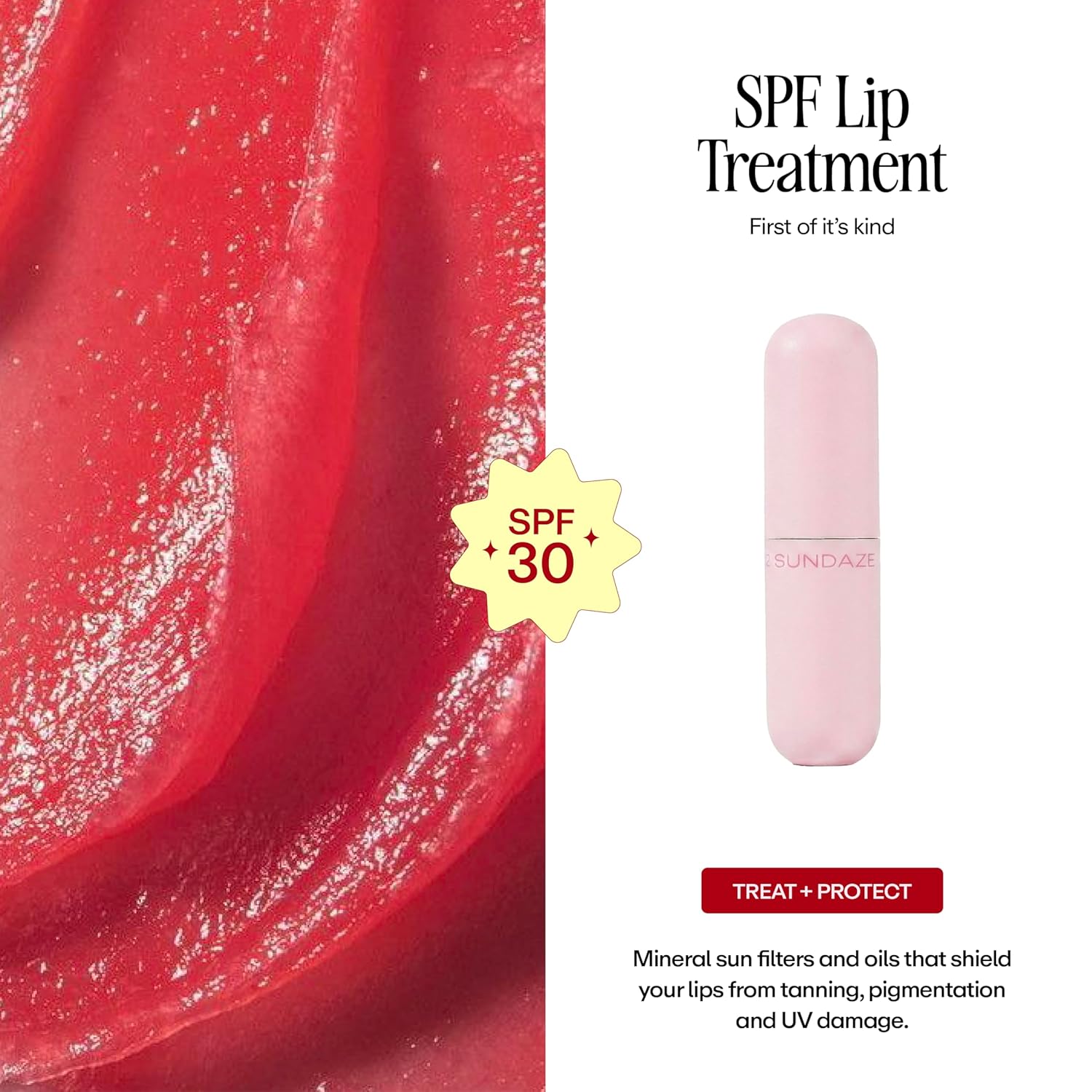 52 Sundaze Berry Butter Tinted Lip Balm SPF 30 PA+++ | With Shea Butter & Acai Berry Butter | Brightens Dark Lips & Evens Lip Tone | Moisturising Lip Balm for Daily Use | For Men & Women | 5 g