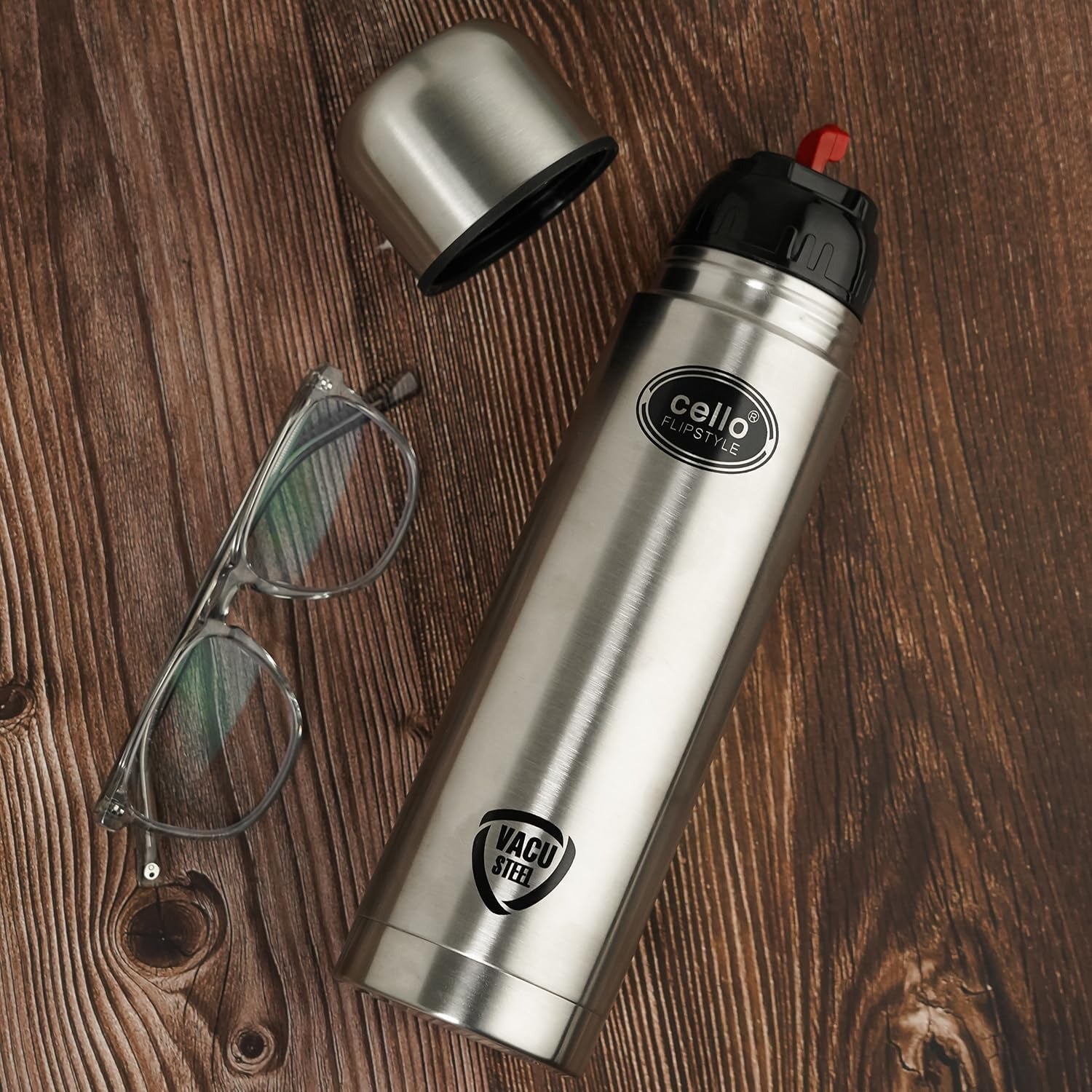 Cello Flipstyle Insulated Stainless Steel Flask Water Bottle