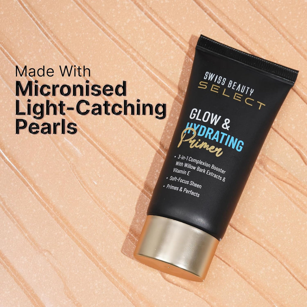 Swiss Beauty Select Glow & Hydrating Primer Enriched With Vitamin E & Witch Hazel Extract | 25ml