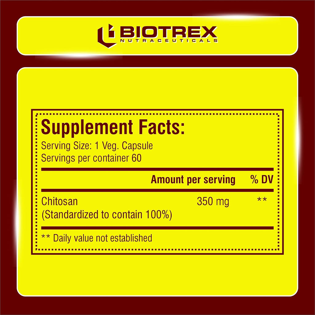 Biotrex Nutraceuticals Chitosan 350mg - 60 Capsules