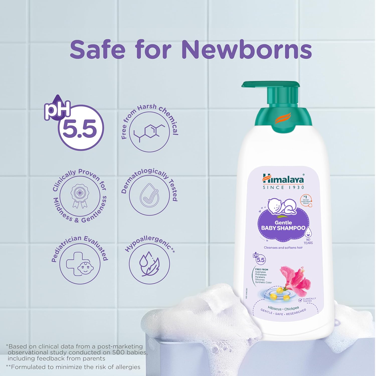 Himalaya Gentle Baby Shampoo 600ml | No Tears formula | Cleanses, softens and nourishes baby's hair