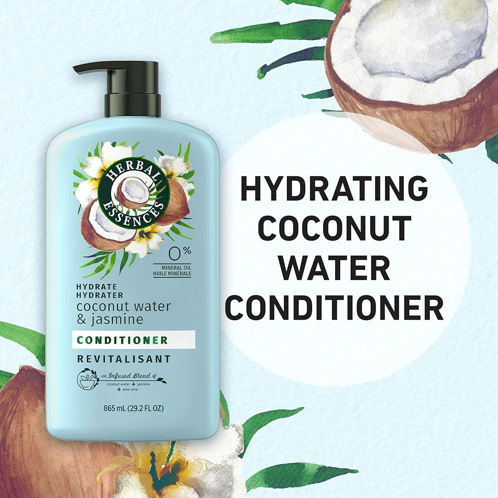 Herbal Essences Hydrate Hydrater Conditioner with Coconut Water & Jasmine - 865 ml