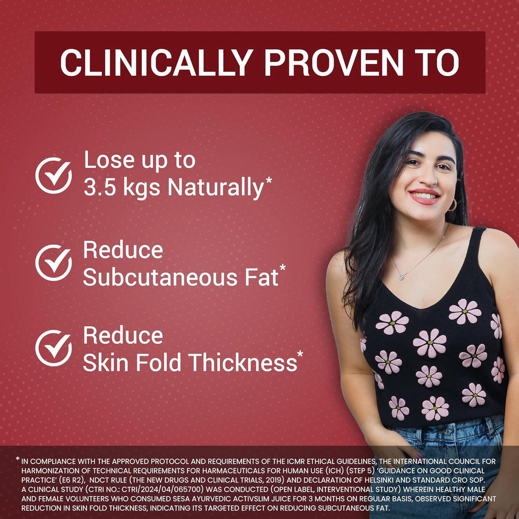 SESA Ayurvedic Activslim Juice 1 Lt Helps in Weight Management Made with Apple Cider Vinegar Healthy Diet Drink Active Slim, No added Sugar, Colour or Flavour (1 Lt)