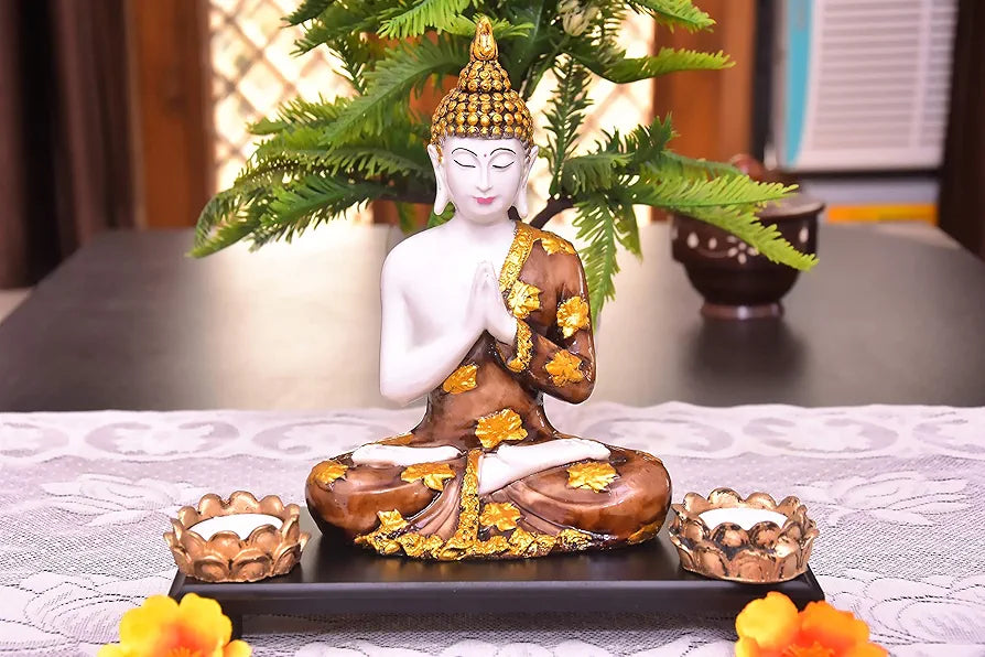 Mariner's Creation Buddha Idol Gautam Buddha showpiece Made of Resin and Marble