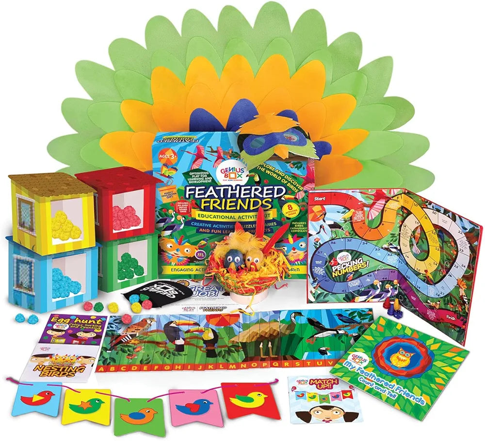 Genius Box Educational Toy for 3 Years and Up: Feathered Friends DIY, Activity Kit, Learning Kit, Educational Kit, STEM Toy