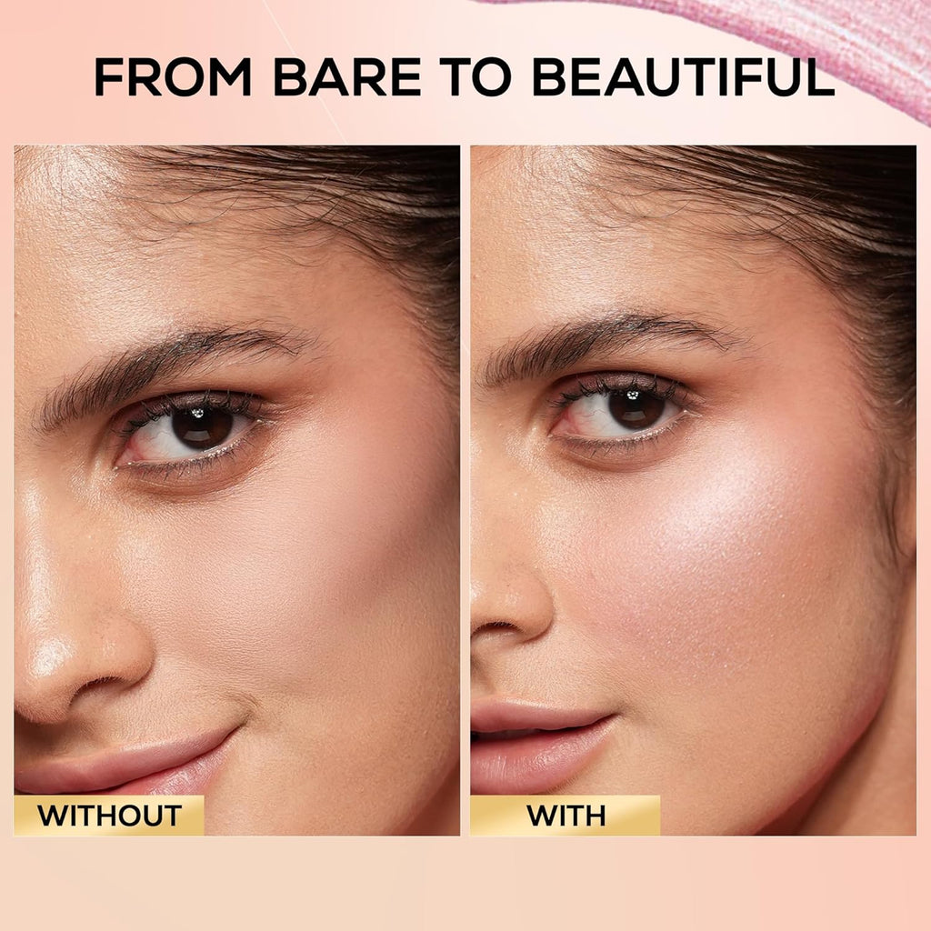 RENEE You are Glowing Liquid Highlighter for Face Makeup â€“ Rose Glow | Illuminating, Dewy Finish | Long-Lasting, Radiant, Pearly Finish | Vitamin E, Jojoba Oil Infused | 6 ml