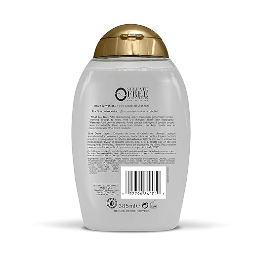 Ogx Purifying Charcoal Detox Conditioner Coconut Charcoal & Kaolin Clay - 385 ml
