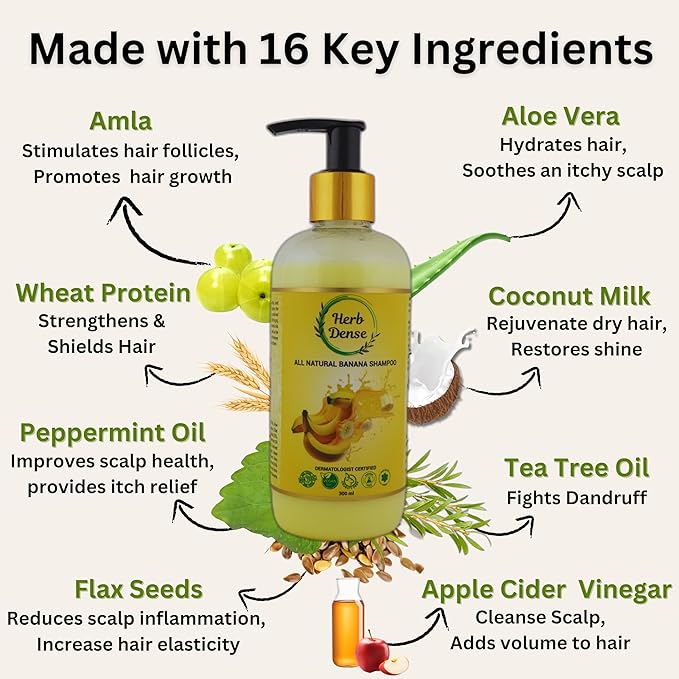 Herb Dense All Natural Premium Shampoo - 300 Ml