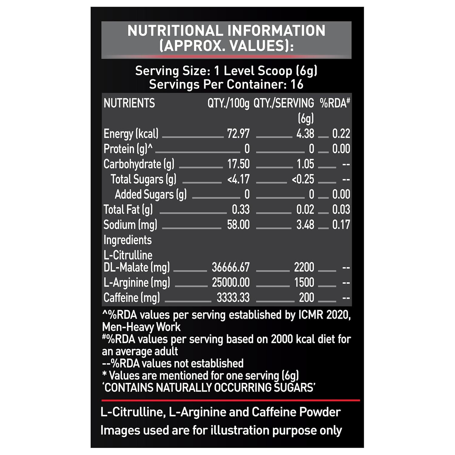 MuscleBlaze Pre Workout 200 (16 servings, 100g) | 200mg Caffeine, 2200mg Citrulline