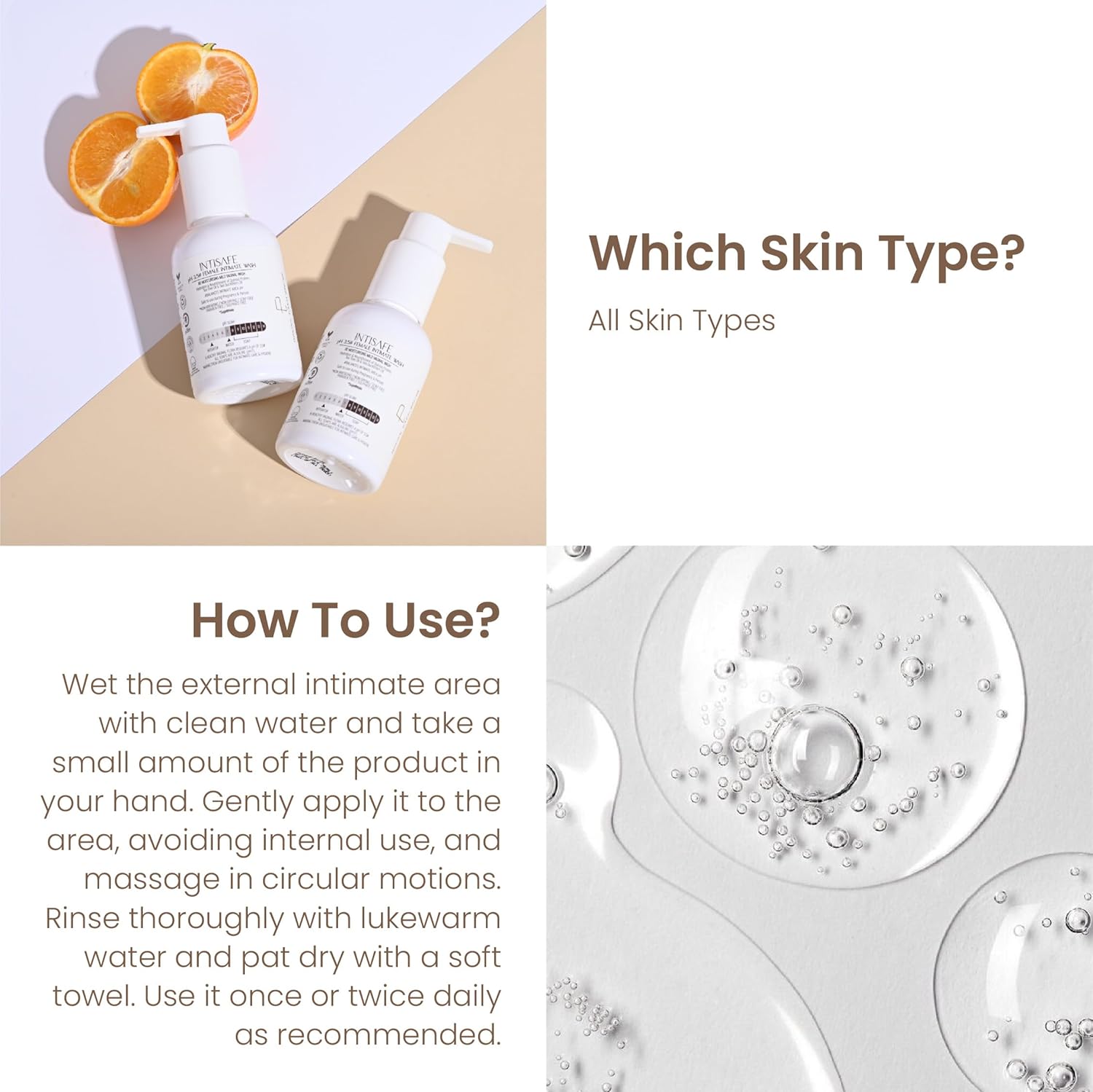 Personal Touch Skincare Intisafe pH 3.5 Intimate Wash | Re-Moisturising Mild Vaginal Wash 100ml