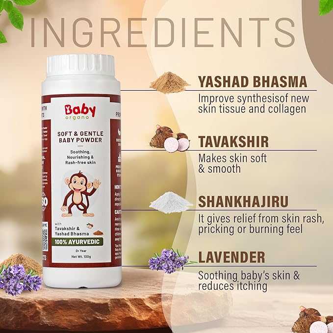 Babyorgano Soft & Gentle Baby Powder - 100 ml