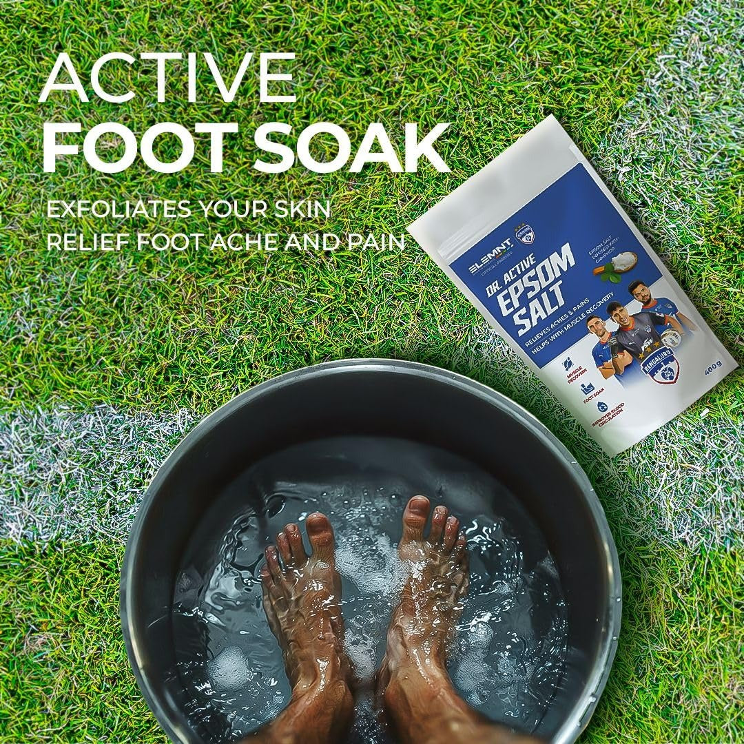 Elemnt Dr. Active Epsom Salt for Pain Relief & Muscle Recovery - 400 gms (Pack of 2)