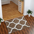 Aerohaven Glorious Super Soft Microfiber Designer Anti Slip Bathmat Coffee Colour