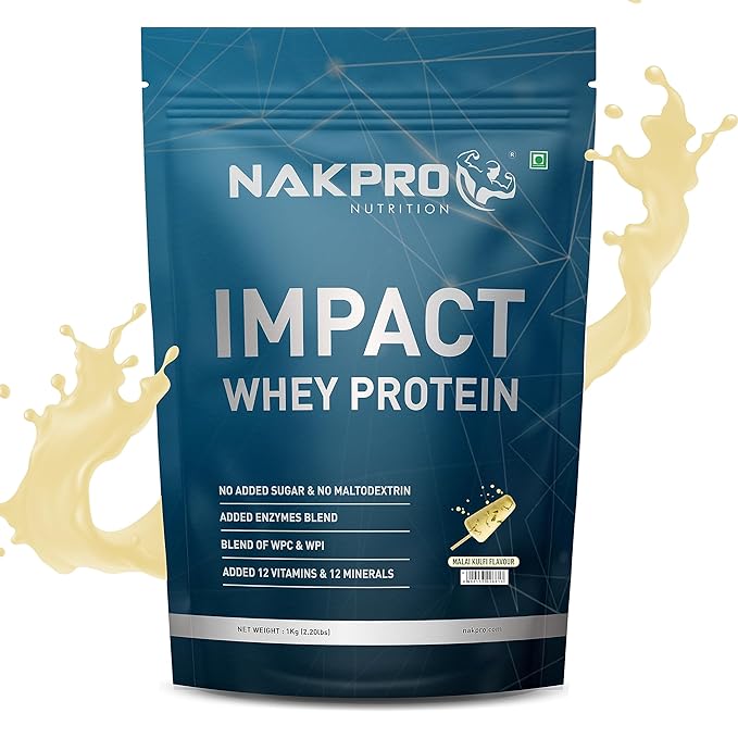 Nakpro Impact Whey Protein Malai Kulfi Flavour - 1000 gms