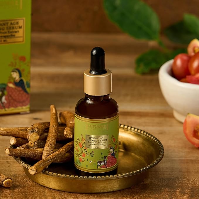 FloraSoul Ayurveda Radiant Age Defying Serum with Tomato Fruit Extract & Ashwagandha - 10 ML