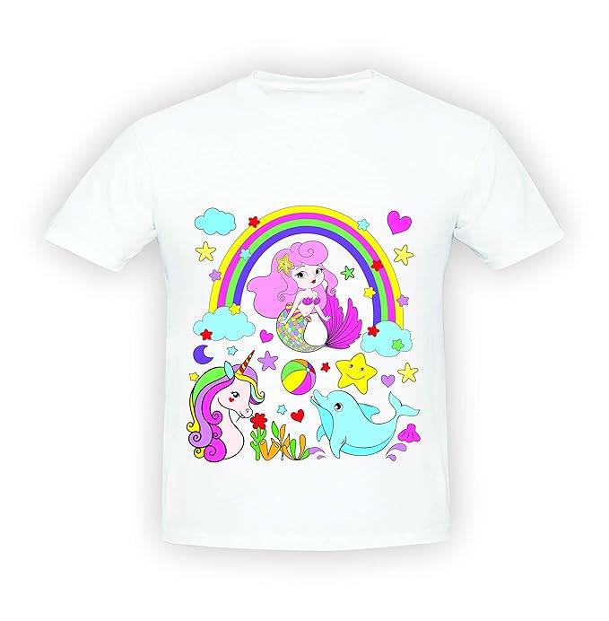 Ratna's Paint Your T-shirt a Perfect Art and Craft Kit for Kids | Mermaid