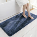Luxe Home International Microfibre Rectangular Bath mat Super Soft Anti Skid Newman Mats For Bathroom Colour Navy Blue