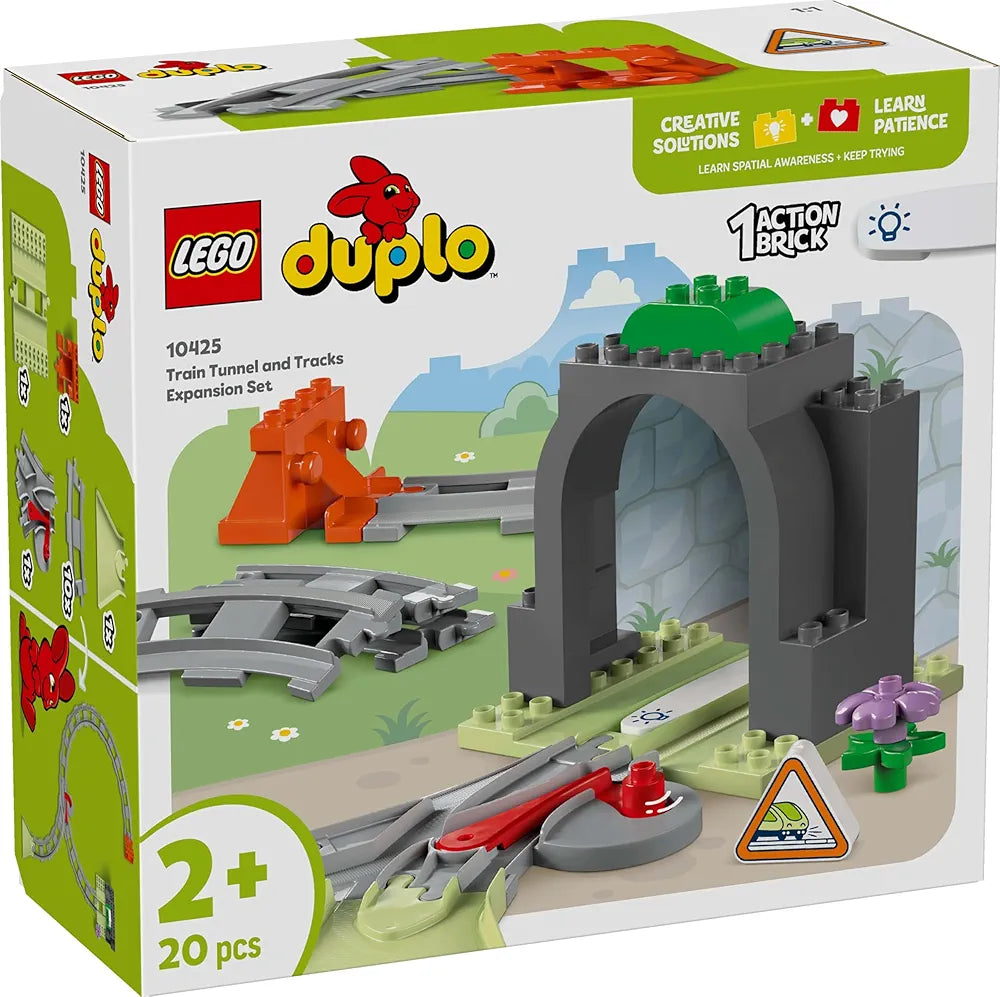 Lego Duplo Town Train Tunnel and Tracks Expansion Set 10425 Building Blocks Toys for 2+ Gift for Boys and Girls