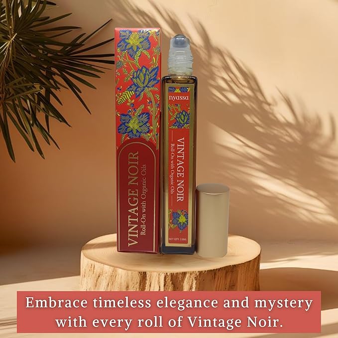Nyassa Vintage Noir Roll on With Organic Oils | Fragrance Oil and Vitamin E | 11 Ml