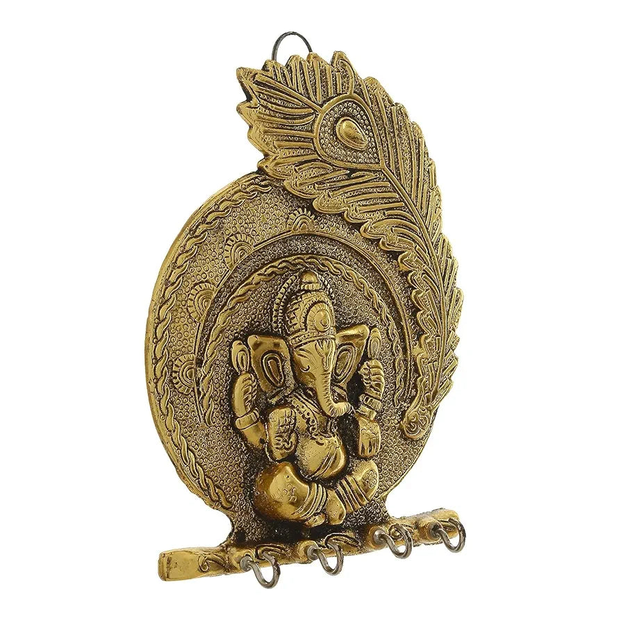 Chhariya Crafts Ganesh Wall Hanging With Key Holder for Home Decor Wall Decor Showpiece