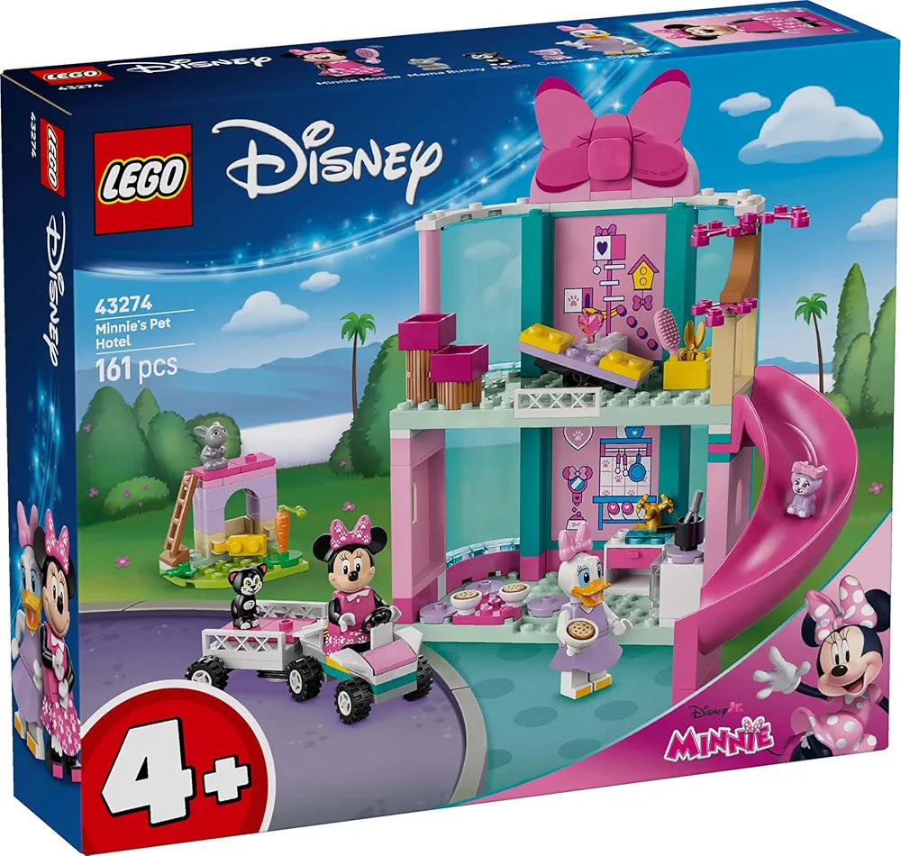 Lego Disney Minnie’s Pet Hotel Mickey Mouse Clubhouse Toy Buildable Set 43274 Building Blocks Toys for 4+ Gift for Boys and Girls