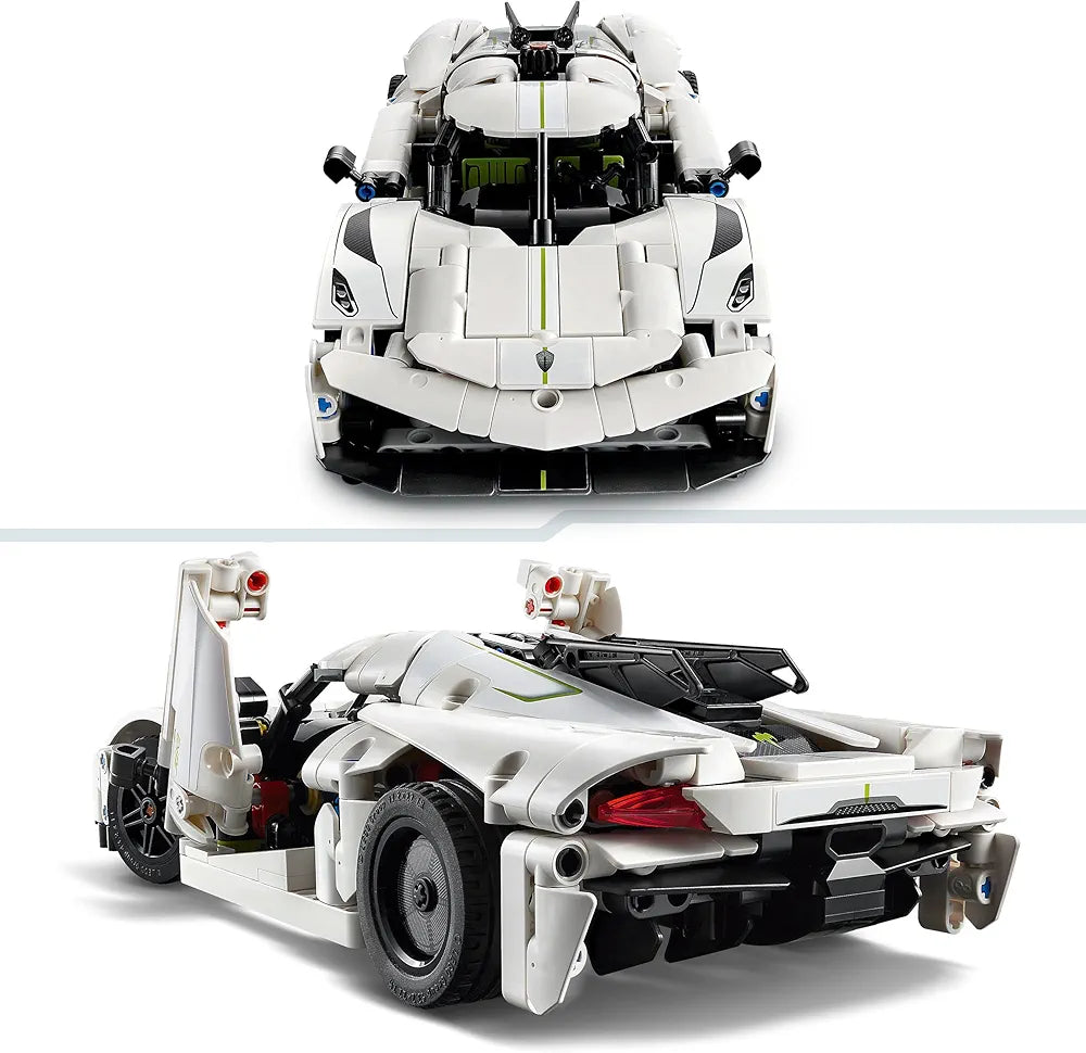 Lego Technic Koenigsegg Jesko Absolut White Hypercar 42184 Building Blocks for 18+ Gift