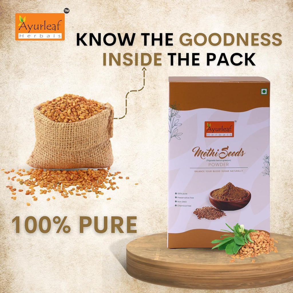 Ayurleaf Methi Powder Fenugreek Powder - 200 Gms