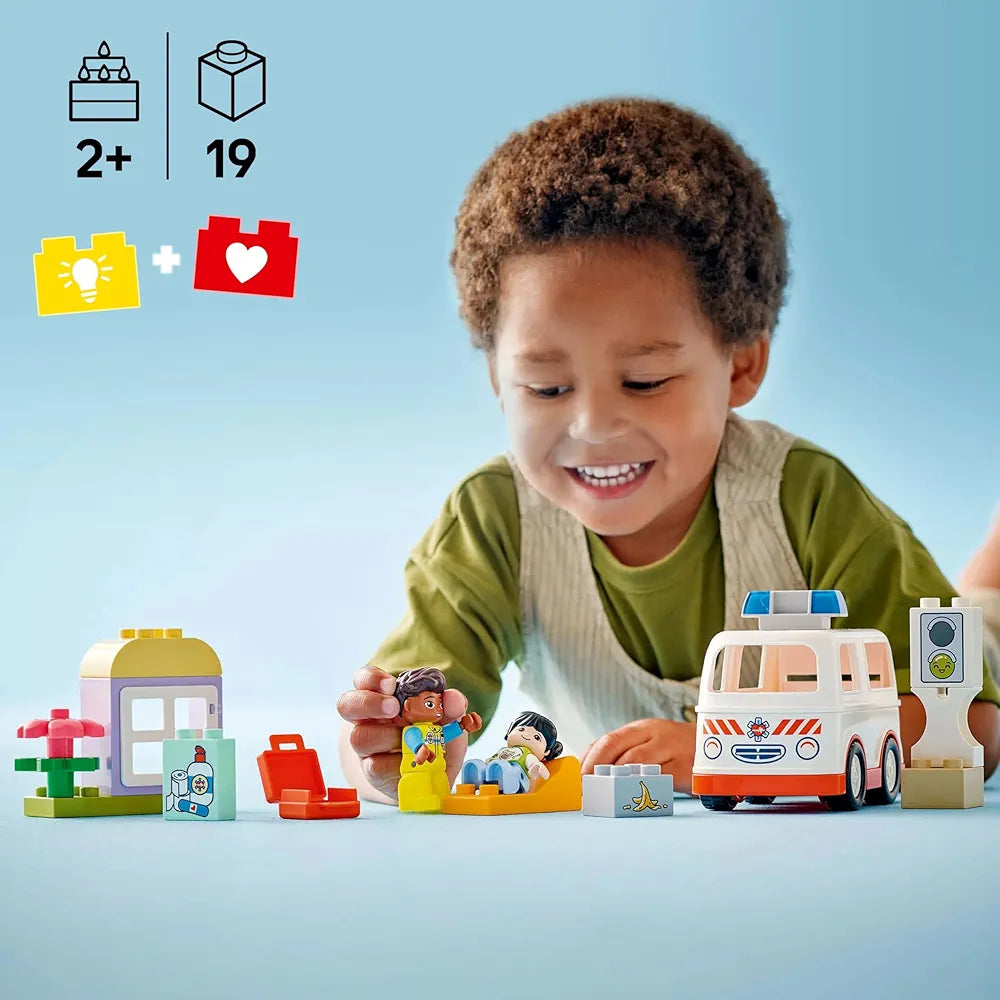 Lego Duplo Ambulance & Driver Educational Toy for Imaginative Toddler Pretend Play 10447