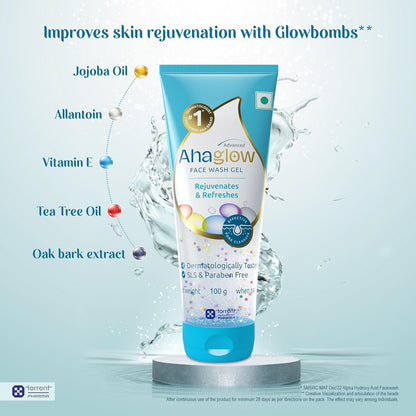 Ahaglow Advanced Face Wash Gel - 100 gms
