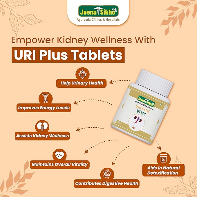 Jeena Sikho Uri Plus Tablets | Ayurvedic Kidney Wellness - 60 Tablets