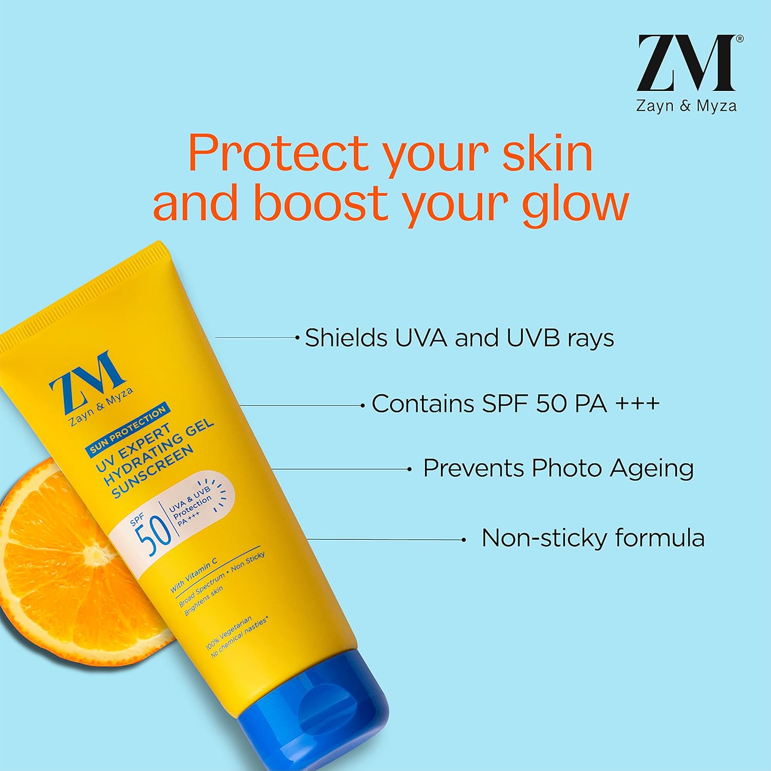 ZM Zayn & Myza Vitamin C UV Expert Hydrating Gel Sunscreen - 100 gms