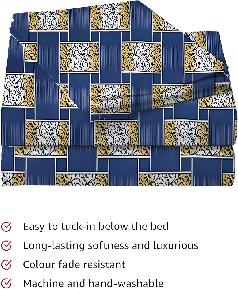 Starnstyle Polycotton 220 TC Floral Printed King Size Double Bedsheet with 2 Pillow Covers Milt