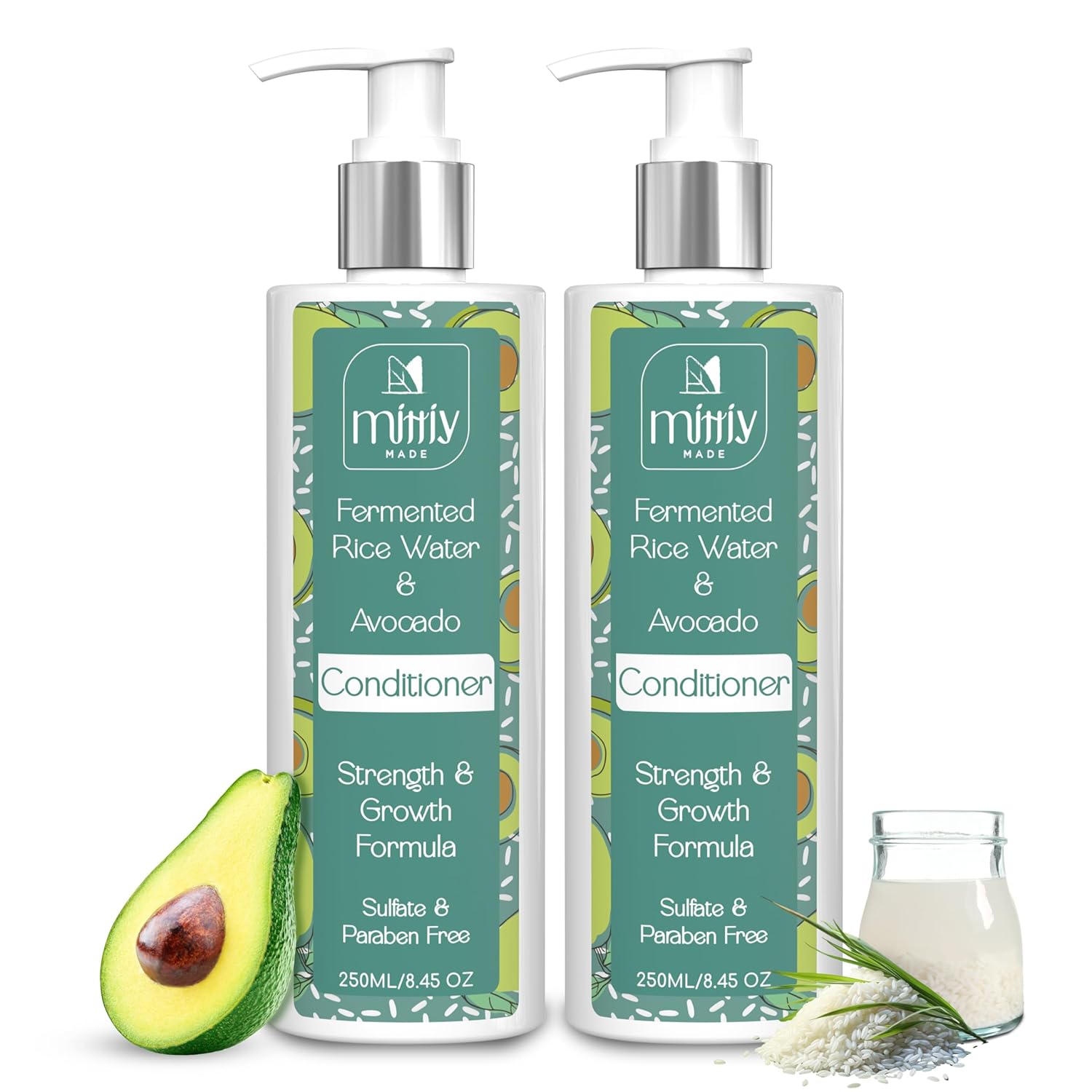 Mittiy Made Fermented Rice Water Conditioner for Hair With Avocado - 250 Ml