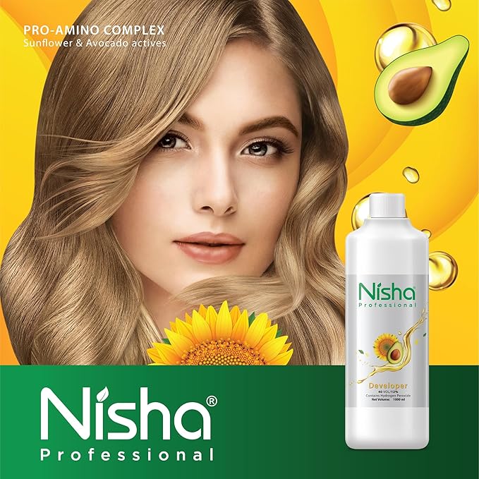 Nisha Professional Hair Color Developer 30 Volume 9% - 1 Litre