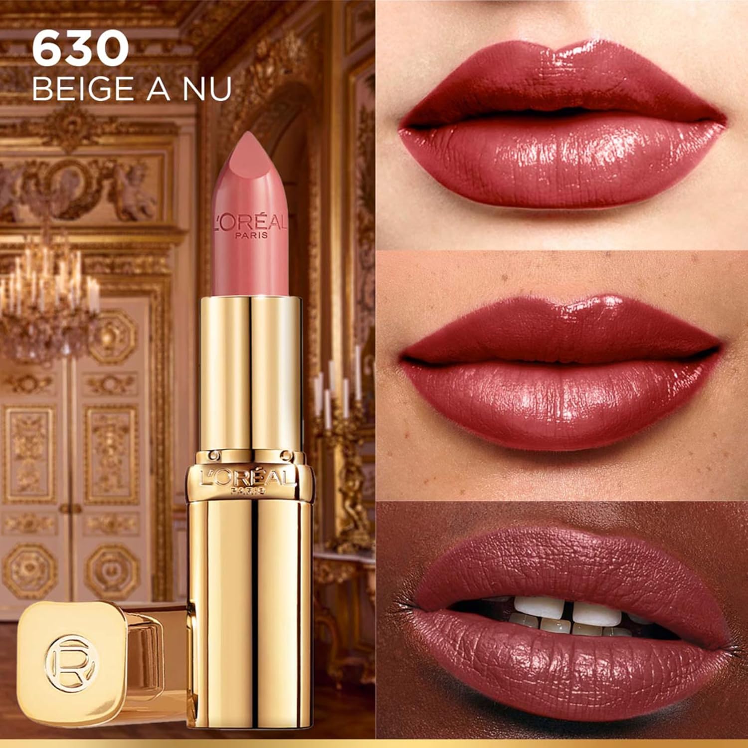 Lâ€™OrÃ©al Paris Color Riche Satin Lipstick- 630 Beige A Nu, 4.3 gm