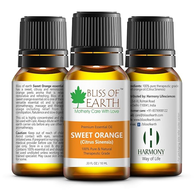 Bliss of Earth Pure Sweet Orange Essential Oil - 10 ml