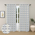 Haus & kinder Cotton Curtains Set of 2 for Bedroom Window Door Curtains (5ft x 7ft) | Colour Aurora
