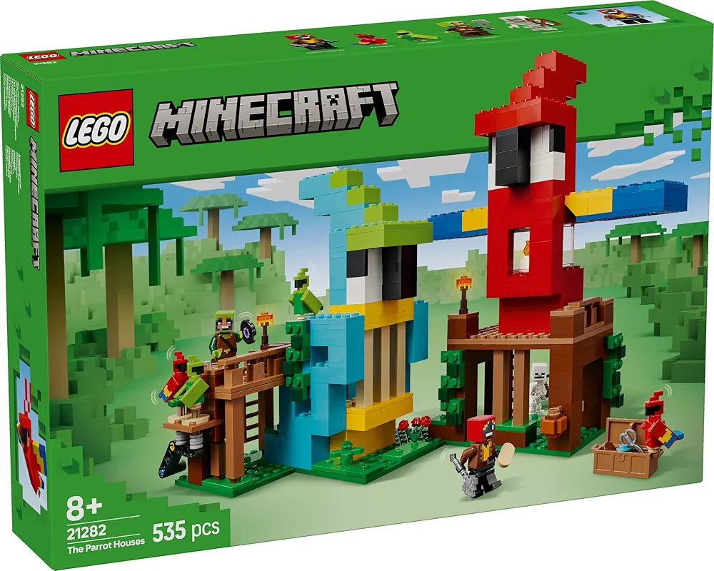 Lego Minecraft The Parrot Houses Buildable Video-Game Set 21282 Building Blocks Toys for 8+ Gift for Boys and Girls
