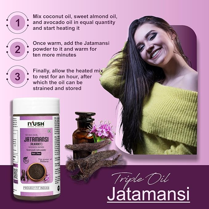 Iyush Herbal Ayurveda Jatamansi Powder - 100 gms (Brown)
