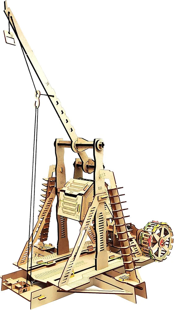 Genius Box Trebuchet Shooter DIY STEM Educational Toy and Construction Based Activity Game kit for Kids 8 to 14, Best Science Project kit Gift for Boys & Girls.