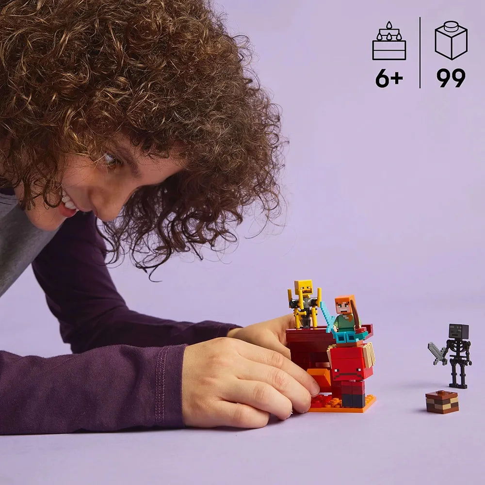 Lego Minecraft The Nether Lava Battle Gamer Toy for Kids 21266 Building Blocks Toys for 6+ Gift for Boys and Girls