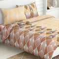 Haus & Kinder Cotton Queen Size Bedsheet For Double Bed (90 X 100 Inches) With 2 Pillow Covers | 144 Tc Bed Sheet Sleek Strokes